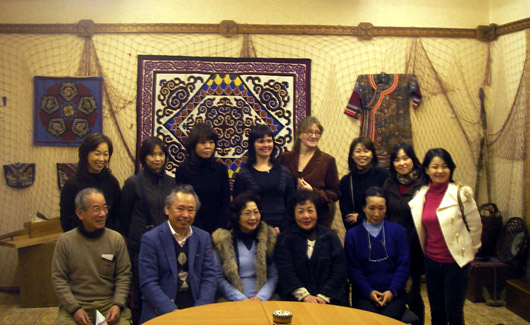 Tourist groop in museum Verkhnya Ekon